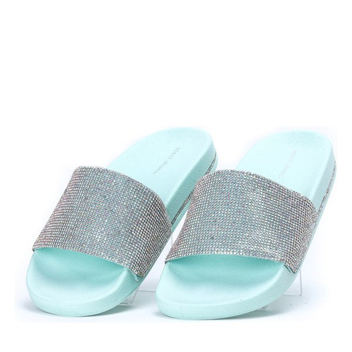 М’ятні тапочки з цирконами Клара - Взуття
