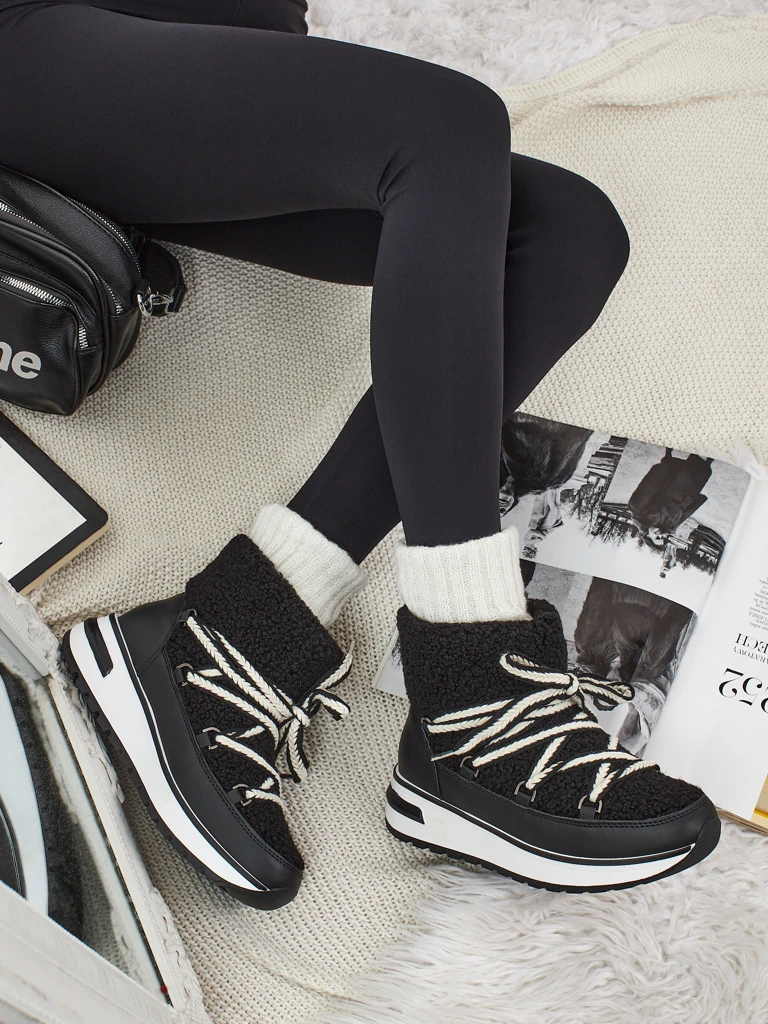 Boty a'la sněhule dámské s kožíškem Verruna