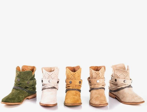 ВИХІД Зелені черевики з ковбойськими черевиками на внутрішньому танкетці Салемі - Взуття