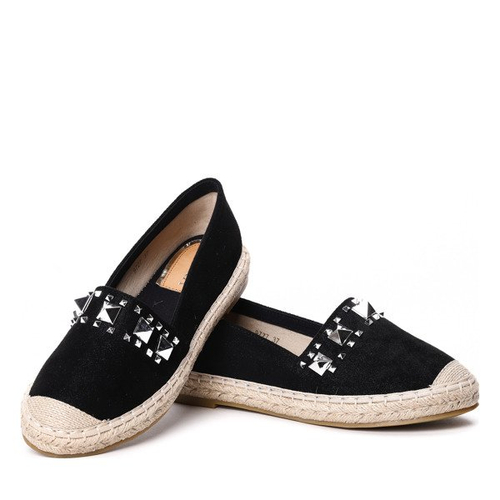 Czarne espadryle- Obuwie