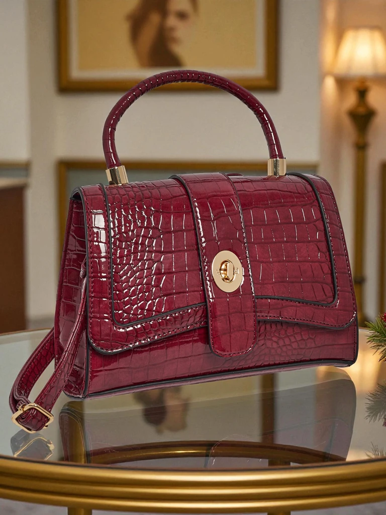 Lakovaná Malá dámská kabelka z ekokůže Lunaya