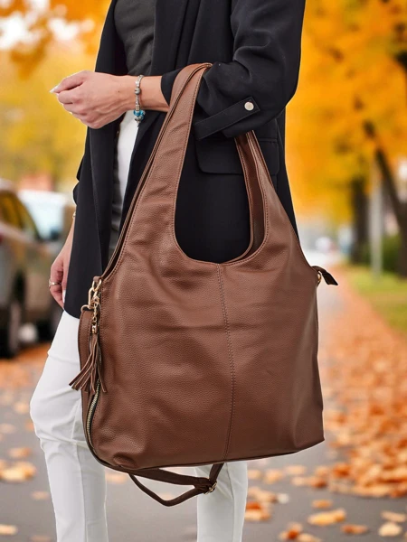 Velká dámská eko kožená shopper kabelka Crystal Haven