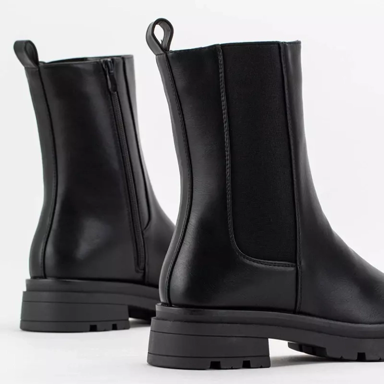 OUTLET Černé dámské vysoké kozačky značky Dolfina - Obuv