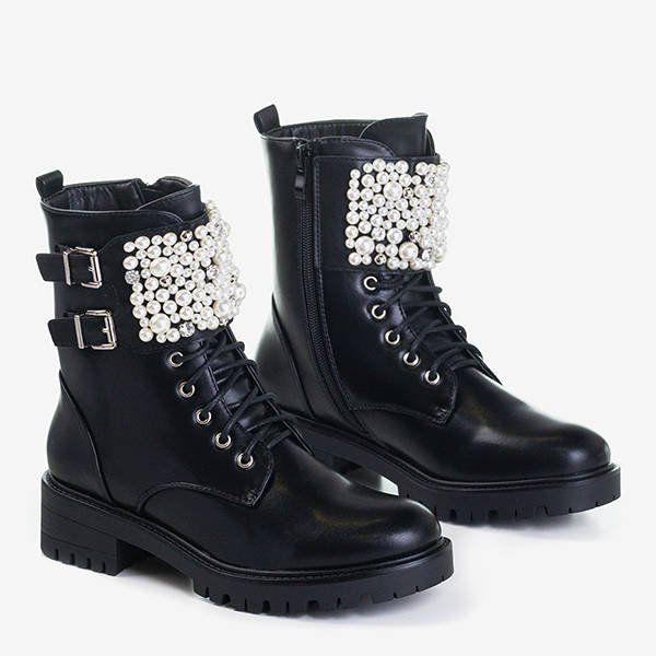 Černé tašky s ozdobami Foga - obuv