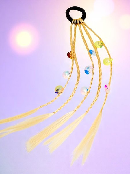 Royalfashion Коси на резинці з мушлями, що кріпляться за допомогою кліпси