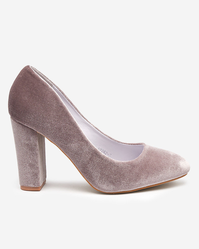 Světle šedé lodičky na sloup Scultu - Obuv