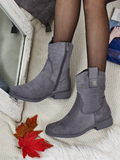 Dámské kotníkové boty z eko-semiše Kelmoria