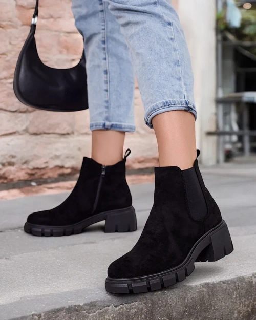 Жіночі оксамитові чоботи на шпильці Royalfashion