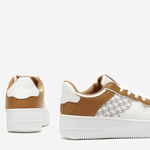 Білі кросівки з принтом Glou