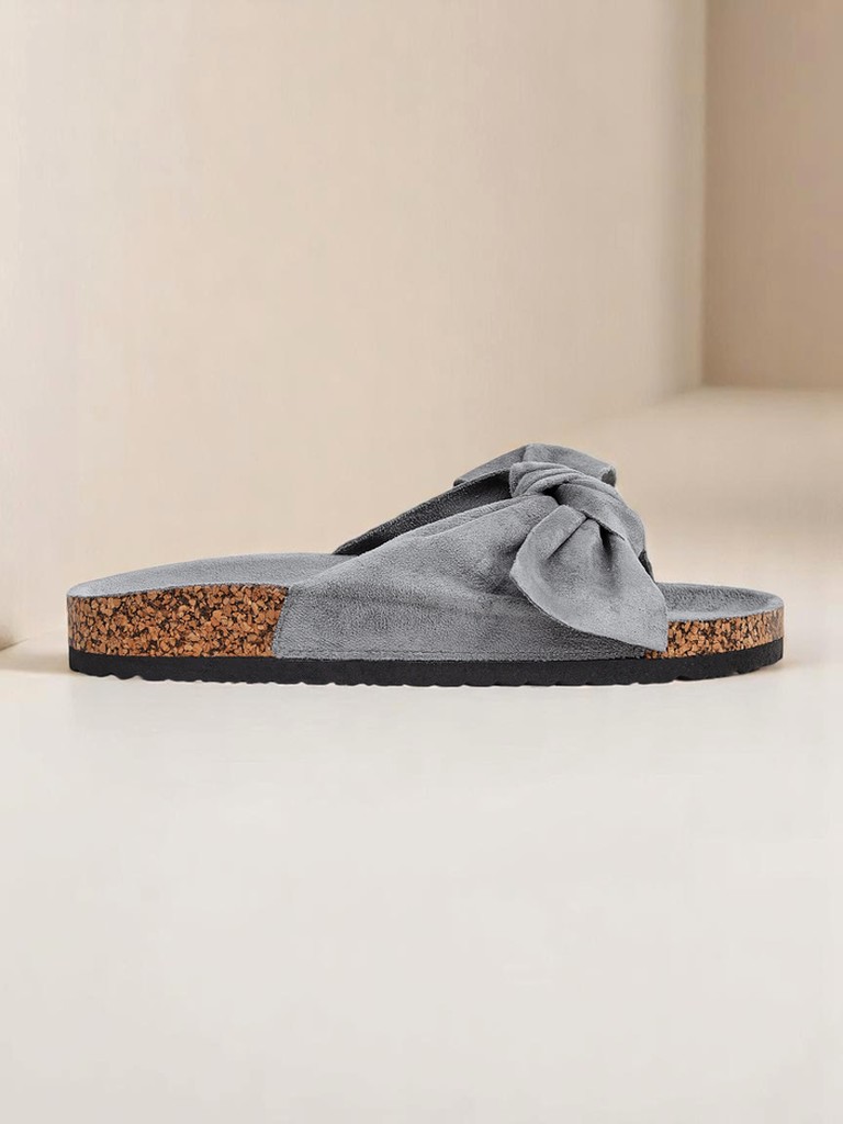 Royalfashion Dámské pantofle s mašlí Bubble Sun