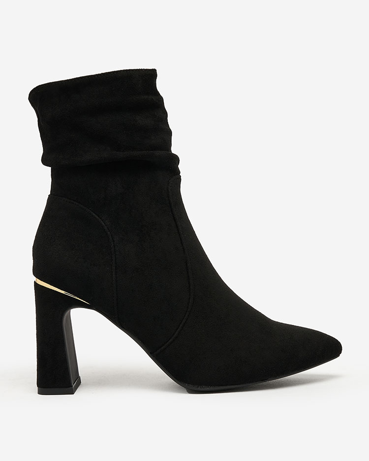 Royalfashion Černé dámské kozačky na jehle Aharha