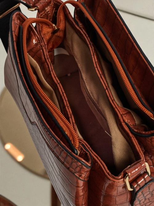 Лакована маленька жіноча сумка з екошкіри Midnight Fern