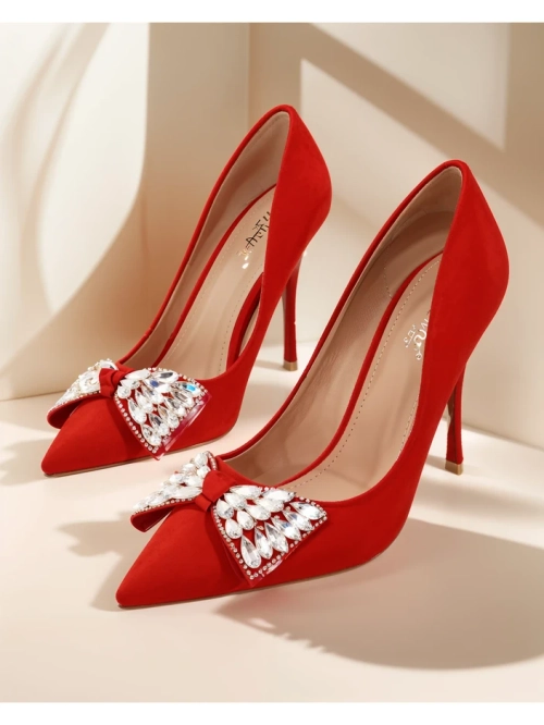 Royalfashion Жіночі підбори-стилети з бантом Cocarte