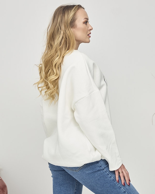 Світшот жіночий з написом білого кольору - Одяг