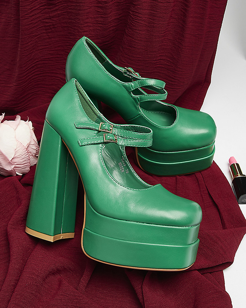 Зелені жіночі туфлі на високій шпильці Edisa - Взуття