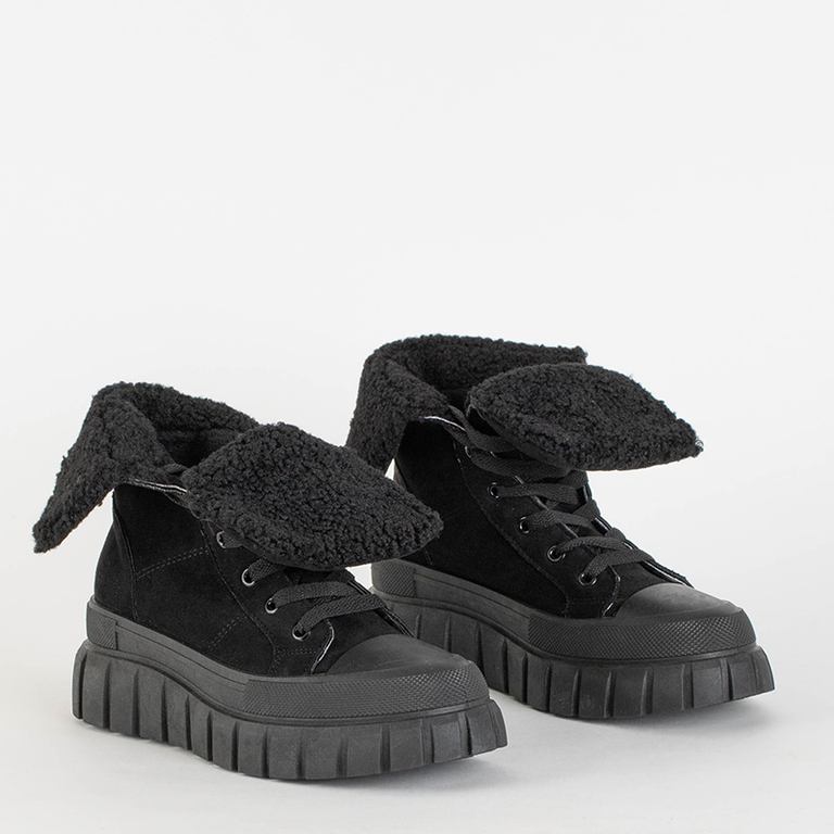 Dámské eko semišové vysoké kozačky Evoni- Shoes