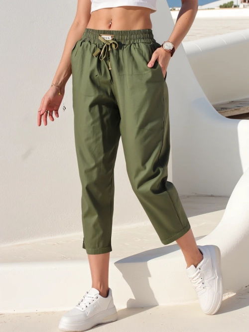 Royalfashion Прямі жіночі тканинні штани 7/8