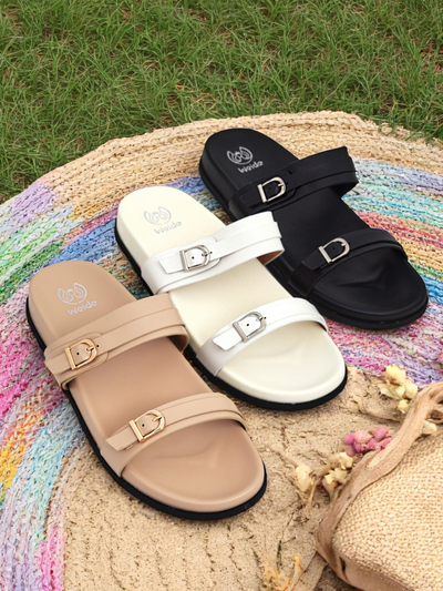 Royalfashion Dámské pantofle z ekokůže EcoTwins Slides