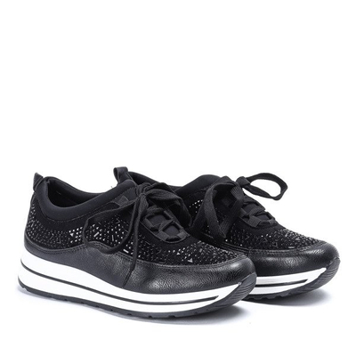 Czarne buty sportowe z cyrkoniami Austen - Obuwie