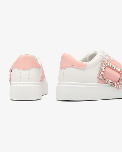 Bílo-světle růžové dámské sportovní tenisky Serbs - Obuv