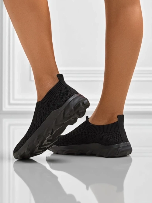 Жіночі кросівки Andromeda Nero – чорні, легкі текстильні черевики на плоскій підошві