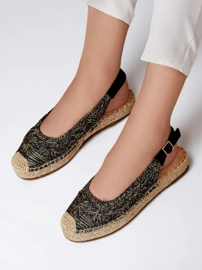 Royalfashion Dámské espadrilky s ozdobnou výšivkou