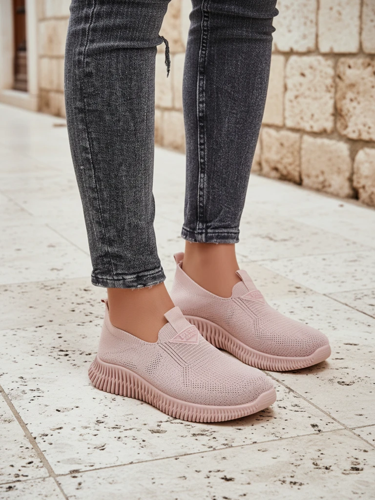 Royalfashion Wsuwane damskie materiałowe buty sportowe Serra