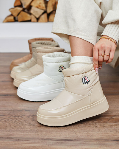 Royalfashion Dámské sněhule v krémové barvě Ademra