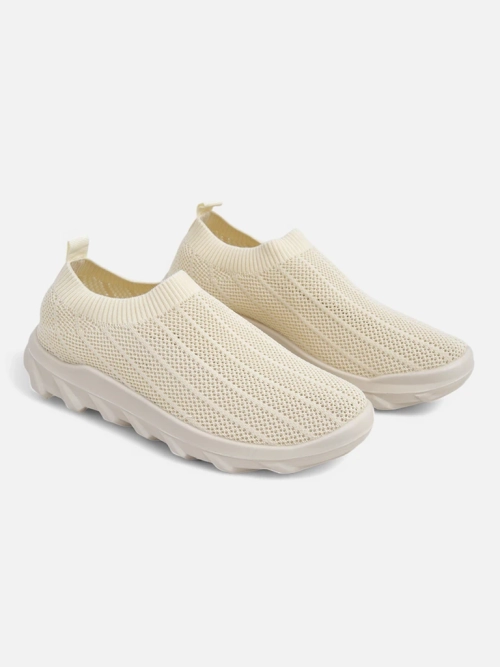 Жіночі сліпони Arete Бежеві, дихаючі снікерси з тканини