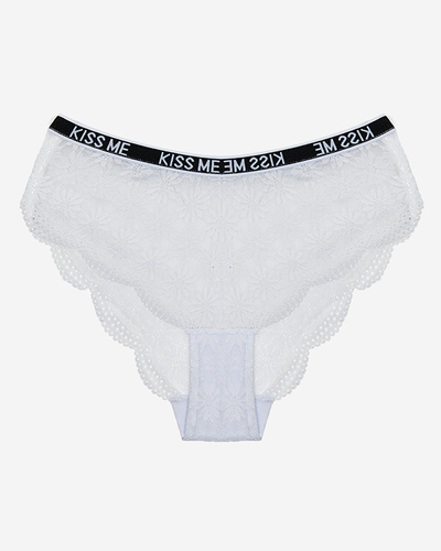 Жіночі білі мереживні трусики - Білизна