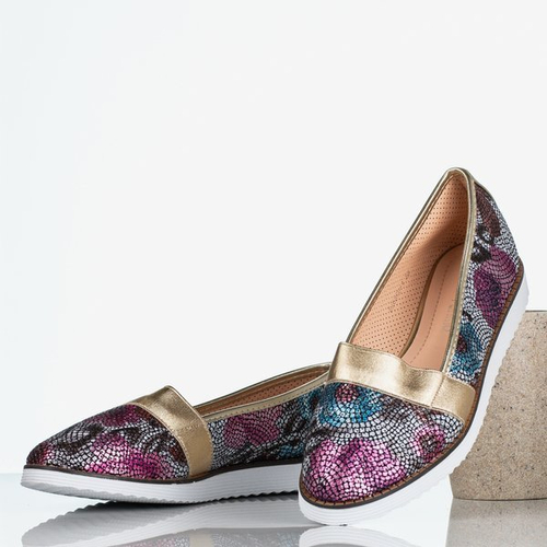 Жіночі різнокольорові балерини із золотим покриттям Насульша - Взуття