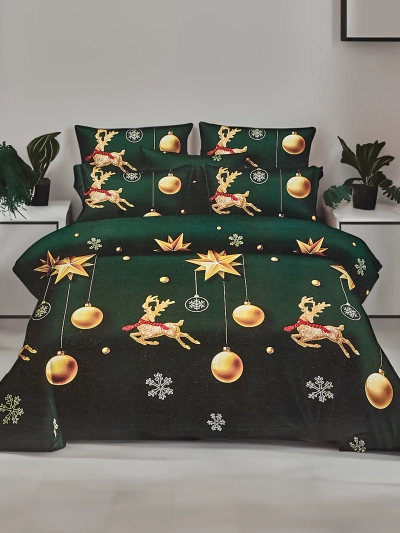 Royalfashion Різдвяне постільне білизна 160x200 набір 3 ШТУКИ
