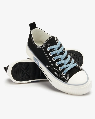 Černé dámské šněrovací tenisky Tasabba- Obuv