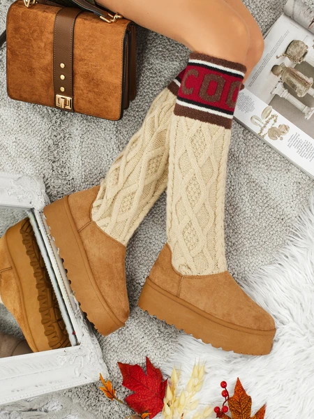 Vysoké boty a'la sněhule dámské s cholewką Anane