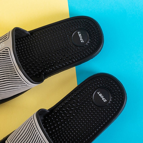 Сірі чоловічі гумові шльопанці Liw