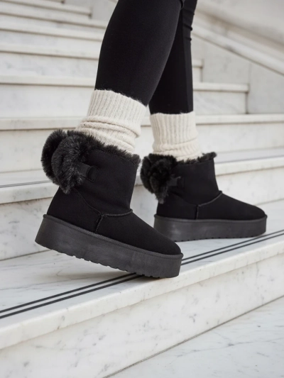 Royalfashion Dámské boty a'la snow boots in black Goroggo