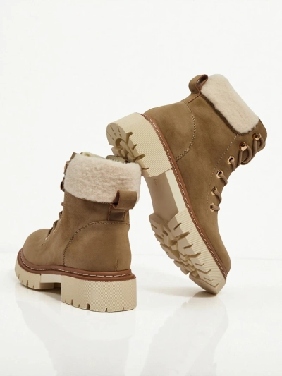 Dámské boty typu traper s kožíškem Tessara