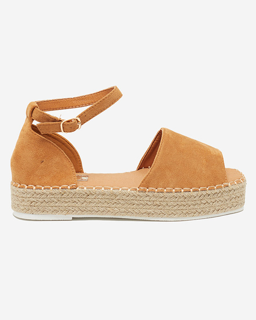 Світло-коричневі жіночі босоніжки на платформі Dalila