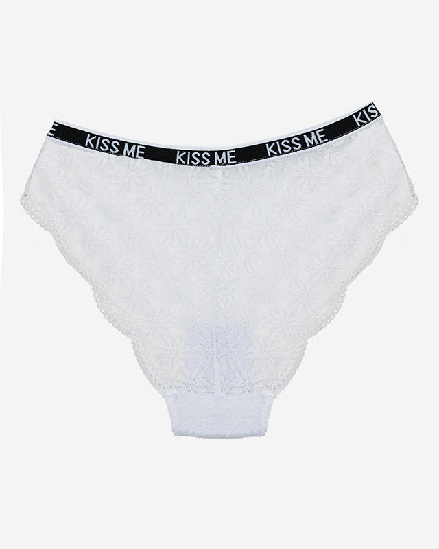 Dámské bílé krajkové kalhotky - Spodní prádlo