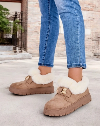 Royalfashion Dámské krátké boty a'la snow boots Dobis