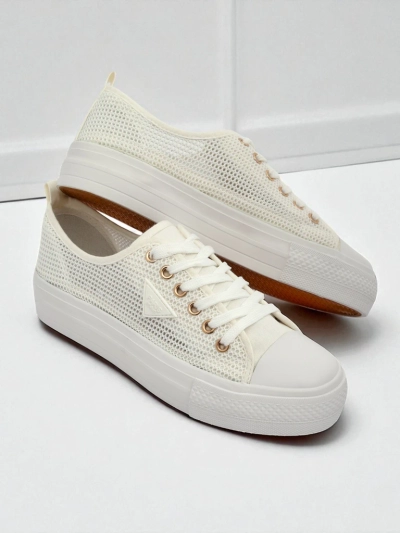 Dámské bílé tenisky Ariadne Mesh – prodyšné tenisky na ploché podrážce