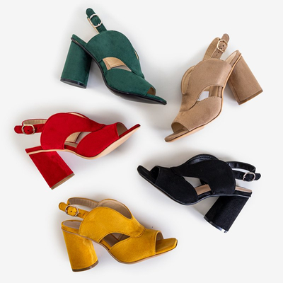 Зелені жіночі босоніжки на підборах Biserka