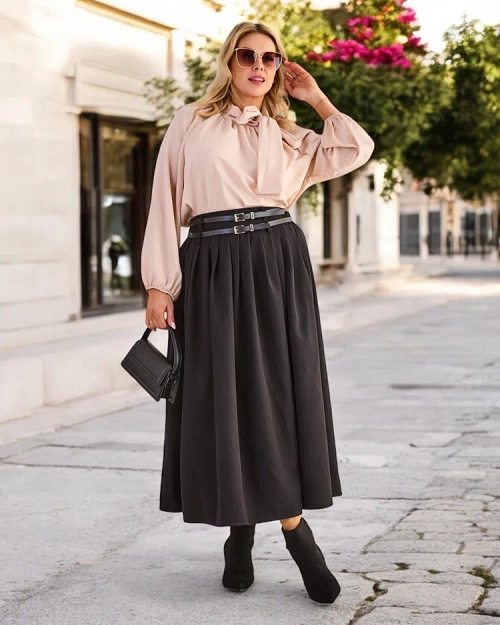 RoyalFashion Жіноча міді-спідниця PLUS SIZE