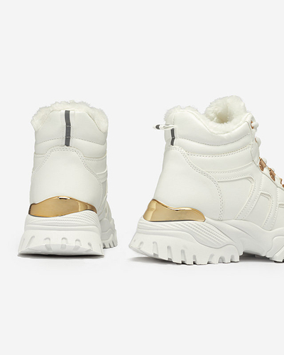 Bílé sněhule z ekokůže Vetorr- Obuv