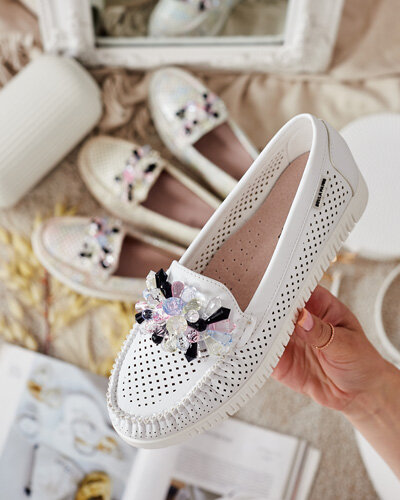 Royalfashion Жіночі ажурні мокасини з бісеру Nasfali