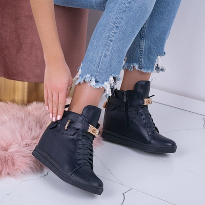 Темно-сині кросівки на внутрішньому танкетці Sinnea - Взуття