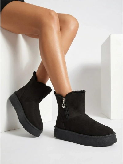 Dámské kotníkové boty Aurora Černé Z Ekologické Kůže na Zimu
