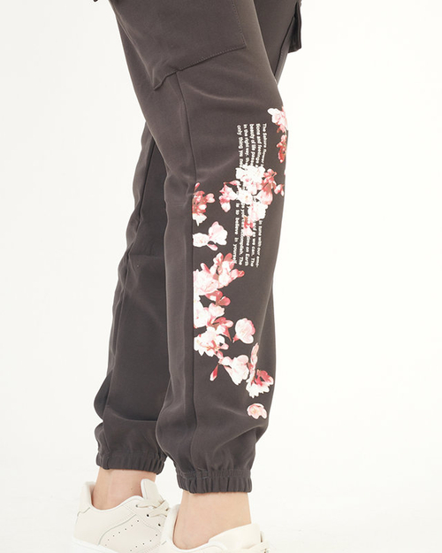 Сірі жіночі штани карго