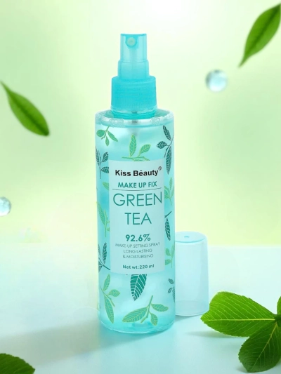 Kiss Beauty Fixační sprej na make-up se zeleným čajem