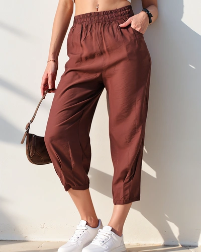 Royalfashion Прямі жіночі тканинні брюки 7/8